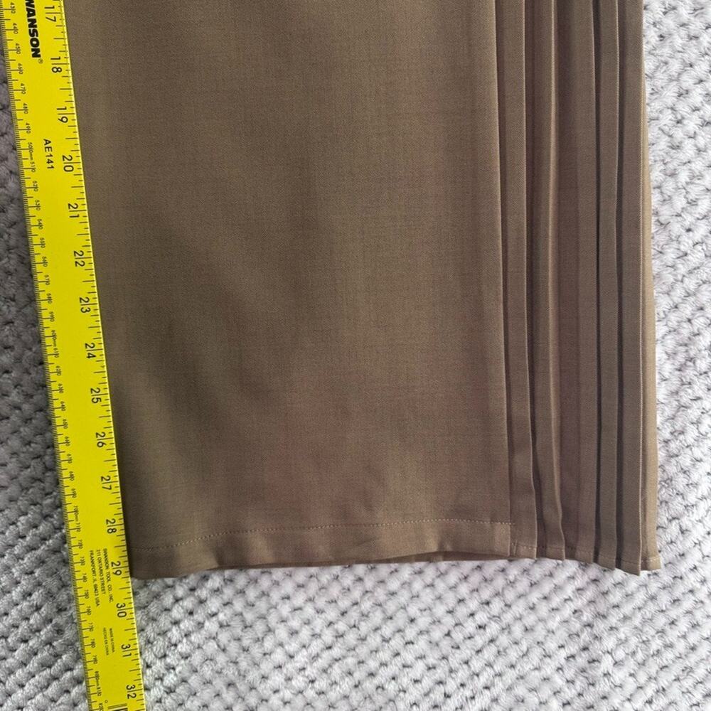Commense Pants Womens S Brown High Rise Wide Leg Palazzo Pleaded Side Career New - Picture 12 of 15